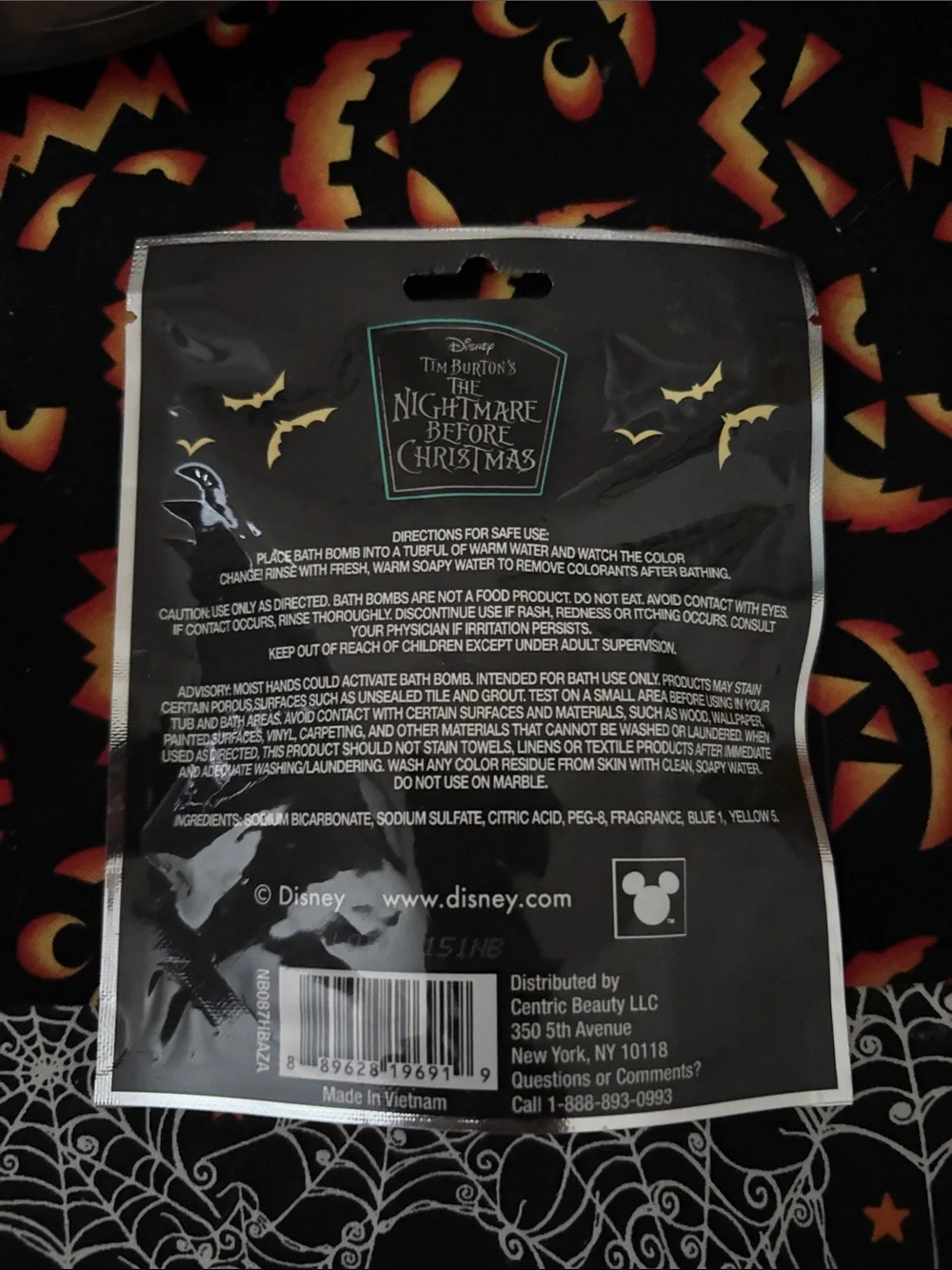 The Nightmare Before Christmas Lavender Mint Scented Bath Bomb